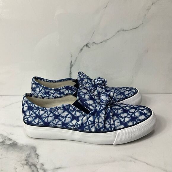 TALBOTS Jaden Knot Canvas Platform Slip On Sneakers - Picture 1 of 9